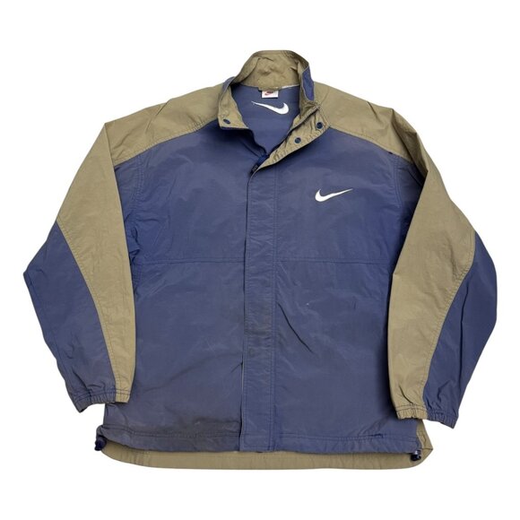 NIKE AIR VINTAGE 90s Retro Blue Water Resistant Windbreaker Jacket Mens XL - Picture 1 of 7